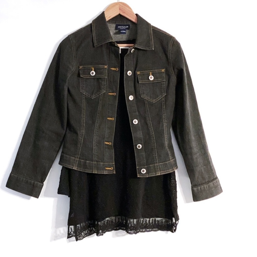 Ann Taylor Dark Wash Denim Jacket